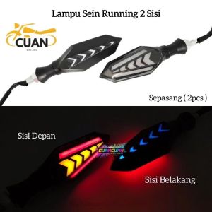 4 PCS LAMPU SEN MOTOR VARIASI LED RUNNING 2 SISI LAMPU SEIN PANAH LAMPU SEN UNIVERSAL VIXION /RX KING /R15 /R 25 /BYSON /TIGER /MEGA PRO /XABRE /AEROX / GL / AEROX / KLX /NINJA DLL
