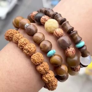 1/125pcs Retro Natural Wood Beads Wooden Interval Beads Scattered Beads Handmade DIY Bracelet Necklace Making Jewelry Accessorie