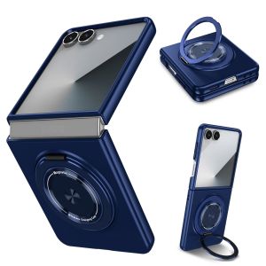 szhaiyu | Magnetic Metal Rotate Ring Holder Armor Phone Case for Galaxy Z Flip 8 7 FE 6 5 4 3 Flip8 5G for Magsafe Wireless Charging Cover