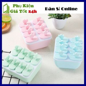 Khuôn Làm Kem Que 8 Cây Đủ Loại - Khuôn Khay Làm Kem Que 8 Ngăn Nhựa Nguyên Sinh An Toàn Chống Mùi Tuyệt Đối - Khuôn Làm Thạch Làm Kem Tiện Dụng