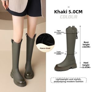 Josiny | Autumn Spring Insulated Tall Knight Boots High Heel