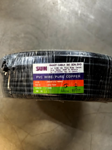 25MM PURE COPPER PVC WIRE BRAND : SUN CABLE (LOOSE 1METER)