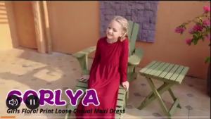 JOY Maxi dress remaja bahan Shakil Untuk Usia 8-14 Tahun