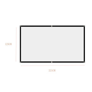 16:9 Projection Folding Screen Portable HD Mini Projector Movie Cloth Home Office Outdoor Projection Screen Multi-size Selection