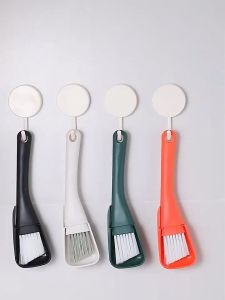2-in-1 Household Cleaning Tool Kit: Window Groove Cleaning Brush and Dustpan for Door Floor Gaps