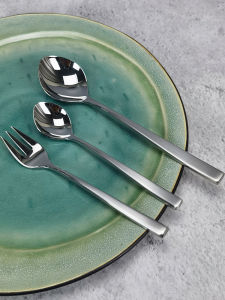 Creative Home 304 Stainless Steel Dinner Spoon Tea Spoon Three-Tooth Fork Personalized Cutlery Soup Spoon Western Dining Utensils