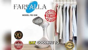 Farfalla FEI-539 | 1600W Handheld Garment Steamer | Fast 27s Heat Up | 2-Level Steam & Smart Care