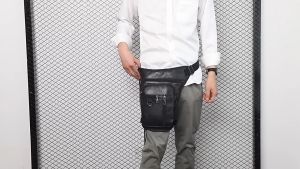 Lightweight Portable Leather Leg Bag for Men Simple Shoulder Leg Bag Mens Bag