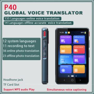 P40 Smart Translator 135 Global Languages Voice Intelligent Online Translation Machine Offline Multilanguage Speech Translate