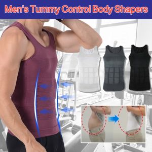 Mens Tummy Control Sculpting Body Vest  Show Off Figure Helps Fitness Weight Loss Slimming Body Shaper Vest Plus Size S-2XL