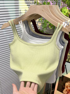 Áo Vest Không Tay Ôm Vừa Vặn Cổ Vuông Cho Nữ Mùa Hè 2025 Áo Khoác Ngoài Không Tay Ngắn Không Tay Áo Thun Không Tay Áo Vest