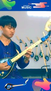 พิณไฟฟ้าสเปคสูงสีน้ำเงิน เสียงดี พร้อมส่ง