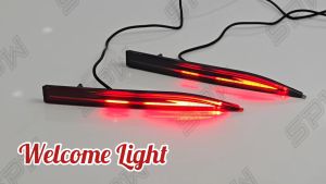 Toyota Vios (2023-2024) LED Reflector Rear Bumper Reflector DRL Daylight Rear Brake Light Fog Spotlight Running Signal Light Lamp 2025