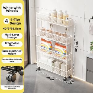 WUBUWEI | Slim Rollable Multi-function Storage Trolley