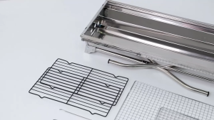 Outdoor barbecue grill  portable  grill for outdoor use single-person barbecue grill with slots suitable for home use and outdoor camping.