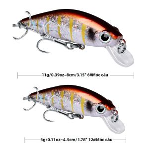 PROBEROS Bionic Minnow Nhựa Wobbler Jerkbait 1 Nhân Tạo Cứng Mồi Câu Cá Cho Sông Đại Dương Hồ Câu Cá Biển