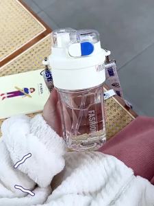 Childrens water cup summer cute girl high appearance straw cup heat-resistant portable water kettle for elementary school students dual drinking cup