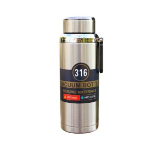 Large Capacity 1L Stainless Steel 316 Outdoor Insulated Water Bottle Portable Car Tea Cup Mens Style Thermal Flask Beverage Container