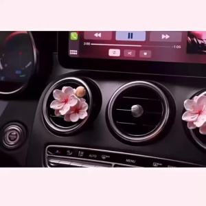 น้ำหอมปรับอากาศรถยนต์ น้ำหอมระบายอากาศ ฤดูร้อน หรูหรา สดชื่น ตกแต่งดอกพลูเมเรีย หินกระจายกลิ่นหอม กลิ่นหอมยาวนาน