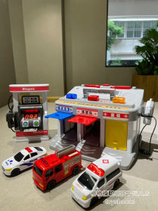 Emergency Command Center Police Car Garage Call Machine Boys Toy Parking Lot Fire Rescue Simulation Static Model Toy