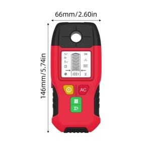 HW-100 Stud Finder Wood Studs Metal Detection Live Cable Metal Depth Measuring Device Handheld Wall Detector AC Wires Scanner