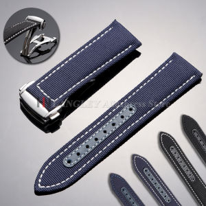 For Omega Seamaster 300 Watch Strap for Speedmaster AT150 Canvas Nylon Watchband 20mm 22mm Folding Buckle Mens Sport Bracelets
