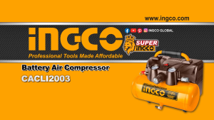 INGCO 20V + 20V LI-ION 6L TANK 135 BAR AIR COMPRESSOR CACLI2003 (BARE UNIT)