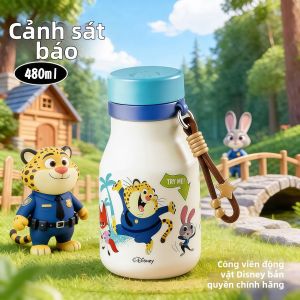 Disney | Cốc Cách Nhiệt Có Nắp Hút Dẫn Đưa Tiện Lợi Lớp Sứ