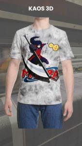 Kaos 3D 3 Dimensi Uchiha Madara Naruto Premium Bangkok Thailand