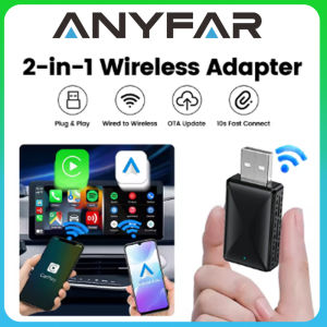 2-In-1 Android Auto Wireless Carplay Adapter Smart Mini Bt Wifi Usb Dongle For OEM Car Plug and Play WiFi Bluetooth Auto Connect