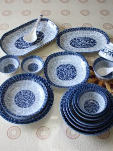 High Temperature Resistant Chinese Style Ceramic Bowl Colorful Print Countryside Style Underglaze round Shape Rice Soup Dish