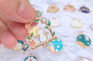 [ฟรีห่วง] จี้ห้อยแมว DIY 21 แบบ สำหรับแต่งสร้อยคอแมว