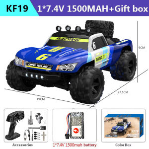 XMSJ | KF19 4WD 1:18 RC Car Off-Road Truck With LED lights 2.4G High-Speed Racing Remote Control Cars For Child Gift Entertainment Toys
