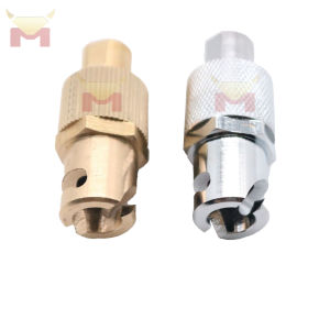 Đầu bơm mỡ gài đầu vòi bơm mỡ dạng cài chất liệu đồng thau / thép mạ crom