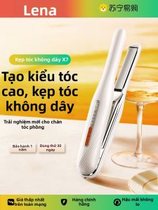 LENA | Lena Wireless Mini Iron Head Top Fluffy Hair Pad Easy Carry Short Hair Management Tool Ceramic Straightening Iron Hairdressing