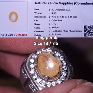 natural yellow sapphire star ceylon safir srilanka no treatment body glass