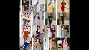 CC 11284 เดรสสั้น เดรสออกงาน เดรสงานแต่ง เดรสปาดไหล่ (ฟรีไซส์ M อก 32-34 เอว 25-30 สพ33-36)