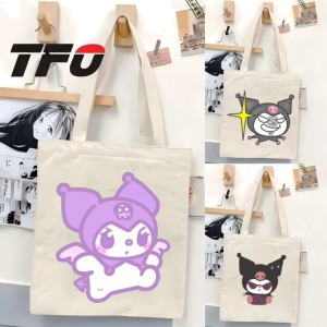 TFO Tote Bag Kuromi Character from the Sanrio Universe College School Tote Bag