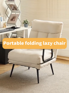 SWG Folding Recliner Dual purpose for Office and Home Reclining and Sitting Lunch Break Essential Cat scratch Leather Material Light Gray Dark Gray White Colors Various Sizes