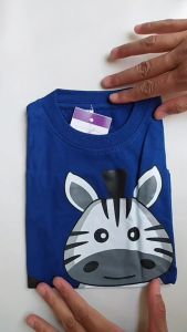 Kaos Kutung / Singlet Anak Bahan Katun untuk Anak Usia 1-6 Tahun Warna Biru Motif Zebra