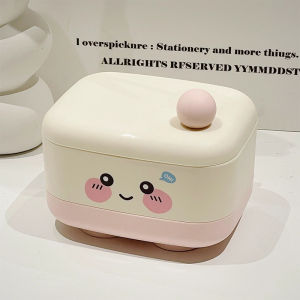 Water Draining Soap Holder Double Layer with Lid