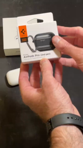 [ @irPods Pro 3 ] Spigen Rugged Armor Case with Metal Carabiner Included