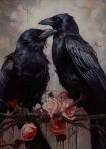 BILIBILI | DIY Oil Painting By Numbers Kit Victorian Gothic Black Raven Paint By Numbers Diy Numbers Painting Art On Canvas By Numbers