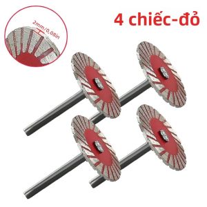 Bộ Lưỡi Cưa Mini Red Diamond Turbo Dùng Để Khắc Lưỡi Tròn Cán 6mm Dùng Để Cắt Đá Granite Đá Marble Gạch Ceramic - 2/4/7 Cái