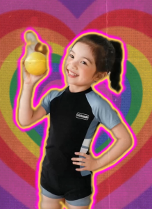 [Fast Shipping] Kids Swimsuit for Girl 6-16 Yrs Snug Short Sleeve Shirt and Shorts Set Swimwear for Kids Girl