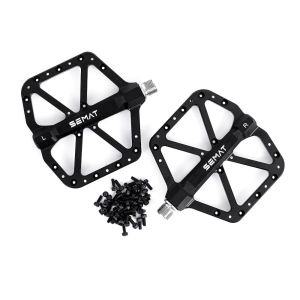 SEMYT Bicycle Anti-Skid Pedal with 3 Bearings and MTB Pedal Aluminum Alloy 24 Nail High-Strength Off-Road for Mountain Bike Peda