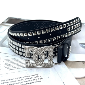 2026 New Model High-End Mens and Womens Universal Gemstone Belt - Unique Punk Fashion Luxury Stud Belt - Versatile Y2K Style