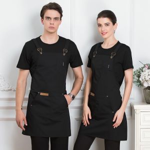 Canvas Apron Kitchen Restaurant Anti-fouling Waterproof Workwear Apron Metal Buckle Home Essentials