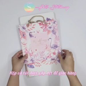 14 mẫu - Set Hộp đựng quà tự gấp Hotis kèm Túi giấy tiện lợi tiết kiệm hơn KT 20x20x6cm