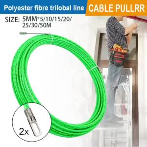 5MM Fiberglass Cable Push Pullers 5/10/15/20/25/30/50M Wire Duct Fish Tape Electrical Tape Wire Cable Threading Aid Tool